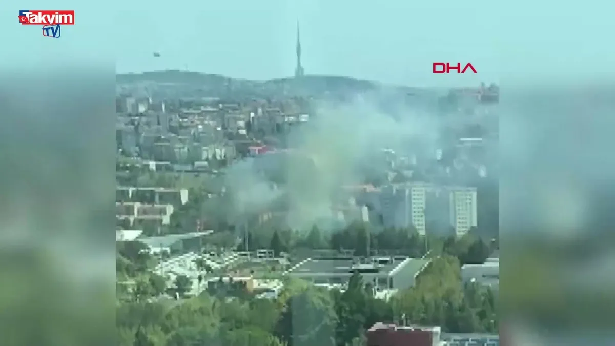 İTÜ'de otluk alanda yangın
