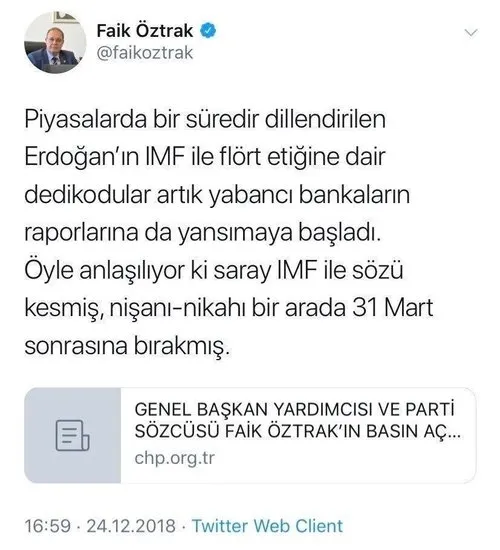 Ne işiniz var o kapıda? 'Faik Öztrak IMF ile söz mü kesti nikah mı kıydı?'-1