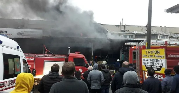 Lüleburgaz’da sanayi sitesinde korkutan yangın