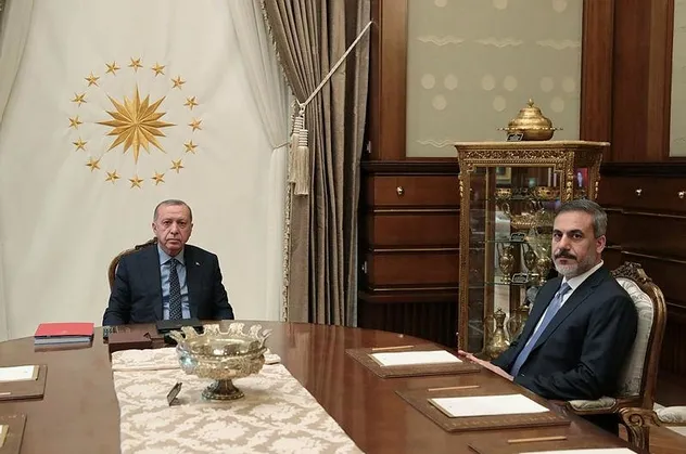 Başkan Erdoğan Hakan Fidan ile görüştü