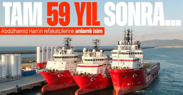 Abdülhamid Han'a eşlik eden gemilerde dikkat çeken detay! Kıbrıs şehitlerinin adı verildi