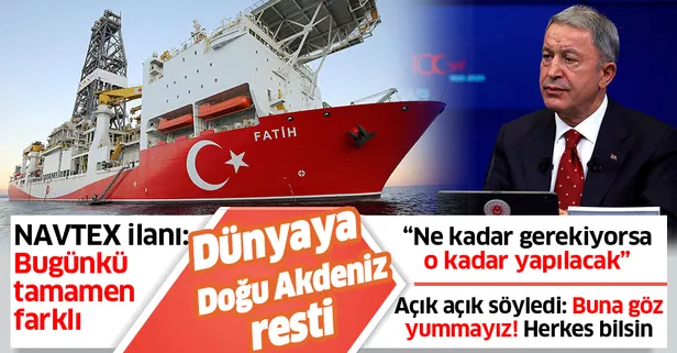 Son dakika: Milli Savunma Bakanı Hulusi Akar'dan flaş NAVTEX açıklaması: Ne kadar gerekiyorsa o kadar yapılacak