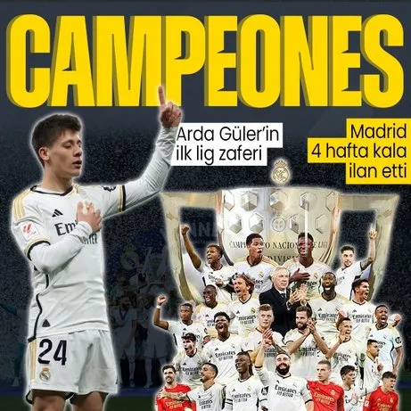 Milli yıldızımız Arda Güler’in ilk lig zaferi! Real Madrid La Liga şampiyonu oldu