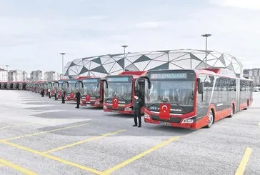 Konya’ya 53 yeni doğal gazlı otobüs daha