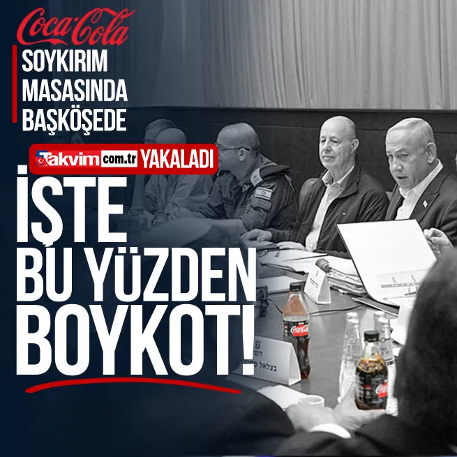 İşte bu yüzden boykot! Soykırım kabinesinin masasında Coca-Cola var