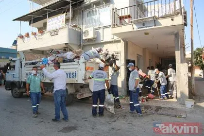 Adana’da inanılmaz olay! Bir evden tam 11 kamyon çöp çıktı