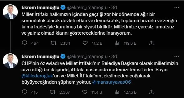 Meral Akşener'den Ekrem İmamoğlu ve Mansur Yavaş'a dayatma! İki isimden yarım ağız ret mesajı: "İttifak tüm paydaşlarıyla yoluna devam etsin"-11