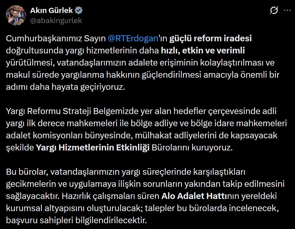Adliyelerde Yargı Hizmetlerinin Etkinliği Büroları kuruluyor! Alo Adalet Hattı için yerel altyapı oluşturulacak-5