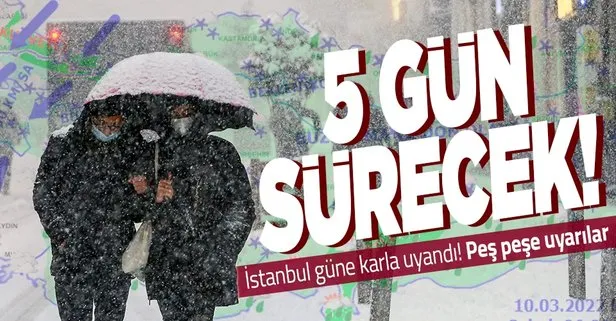 İstanbul’da kar başladı! Meteorolojiden kuvvetli yağış uyarısı