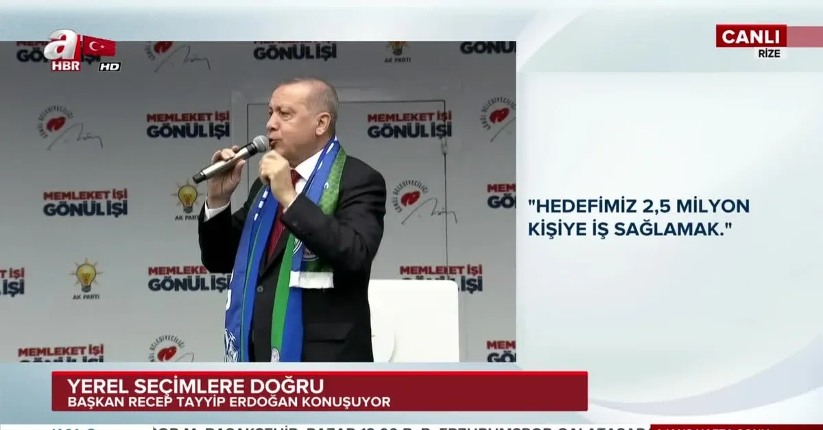 Başkan Erdoğan memleketi Rize'den müjdeleri sıraladı