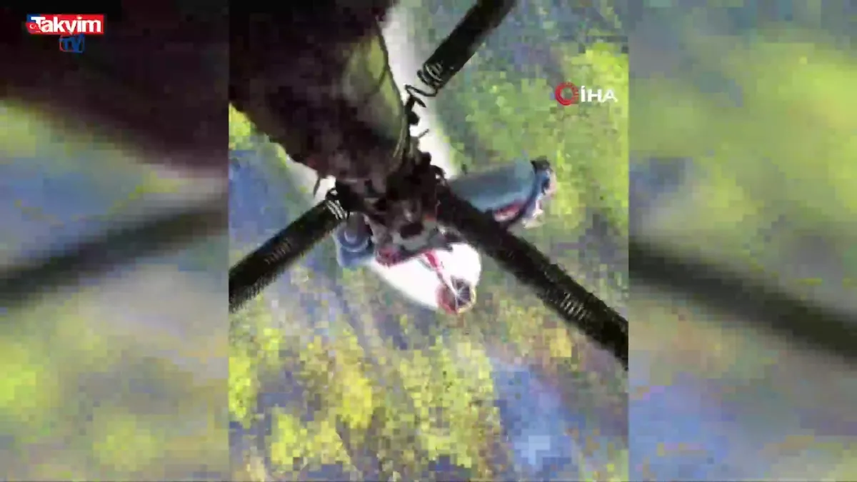 Kaş'ta çıkan orman yangınına havadan ve karadan müdahale