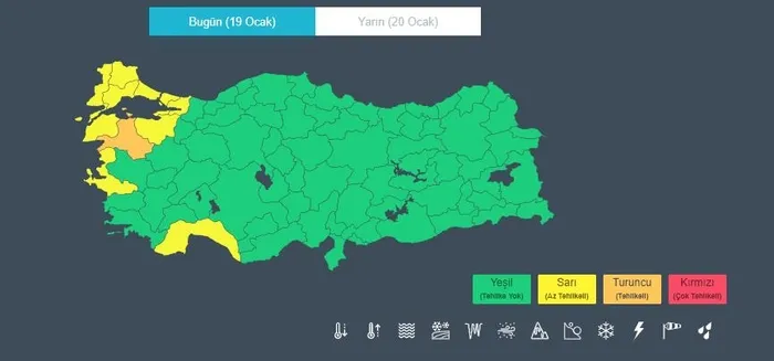 HAVA DURUMU | Meteoroloji'den sağanak ve lodos alarmı! 8-10 derece birden düşecek! 19 Ocak hava nasıl olacak?-4