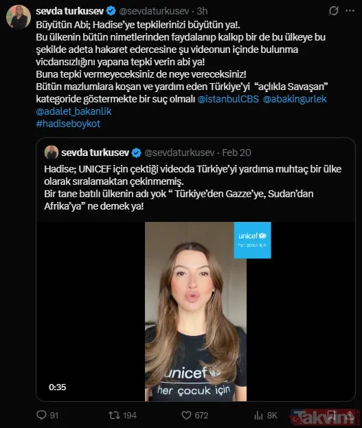 Hadise'den UNICEF'in kayığında Türkiye'ye itibar suikastı! Skandal sözlere tepki yağdı - 8