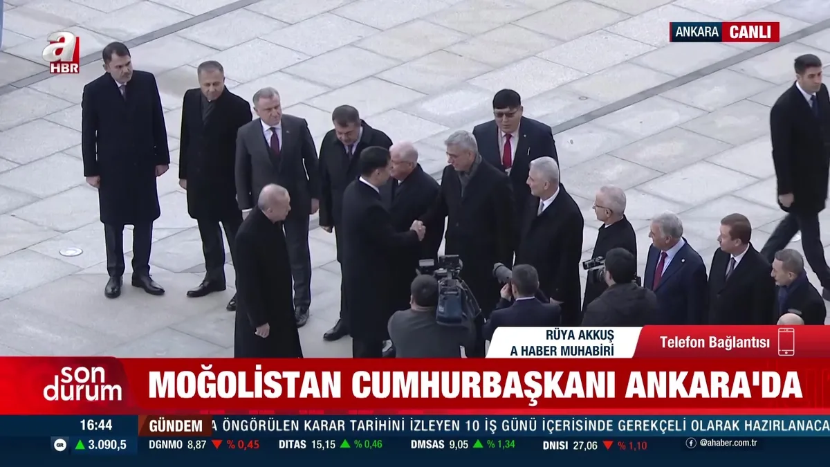 Moğolistan Cumhurbaşkanı Ankara'da