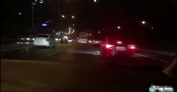 TEM otoyolu üzerinde makas terörü! O maganda gözaltında