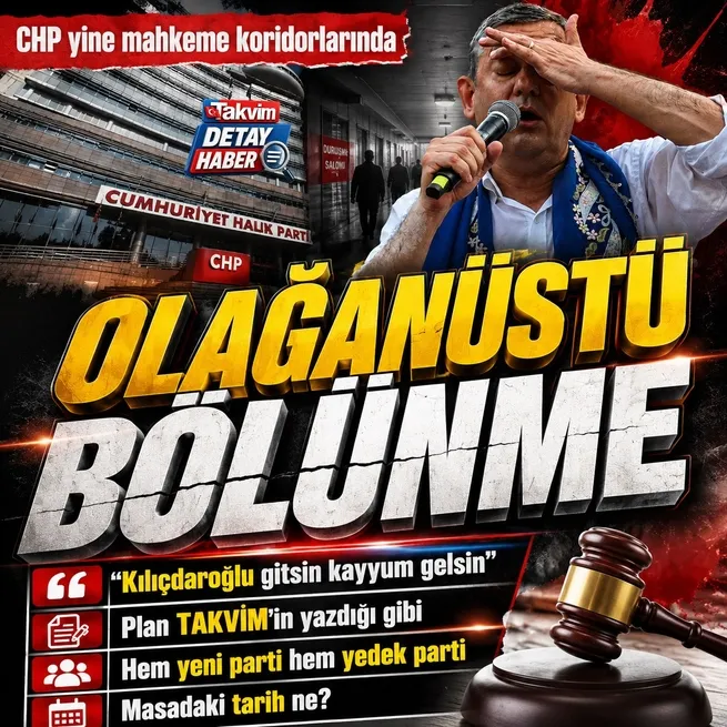 CHPde olağanüstü bölünme! Özgür Özel mahkemeye gidiyor: Kılıçdaroğlu yerine kayyum isteyecek