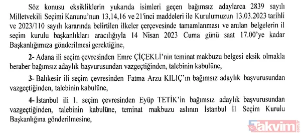 Son dakika: Gerekçeli karar Resmi Gazete'de! Milletvekili seçilemeyecekler isim isim yayımlandı - 12