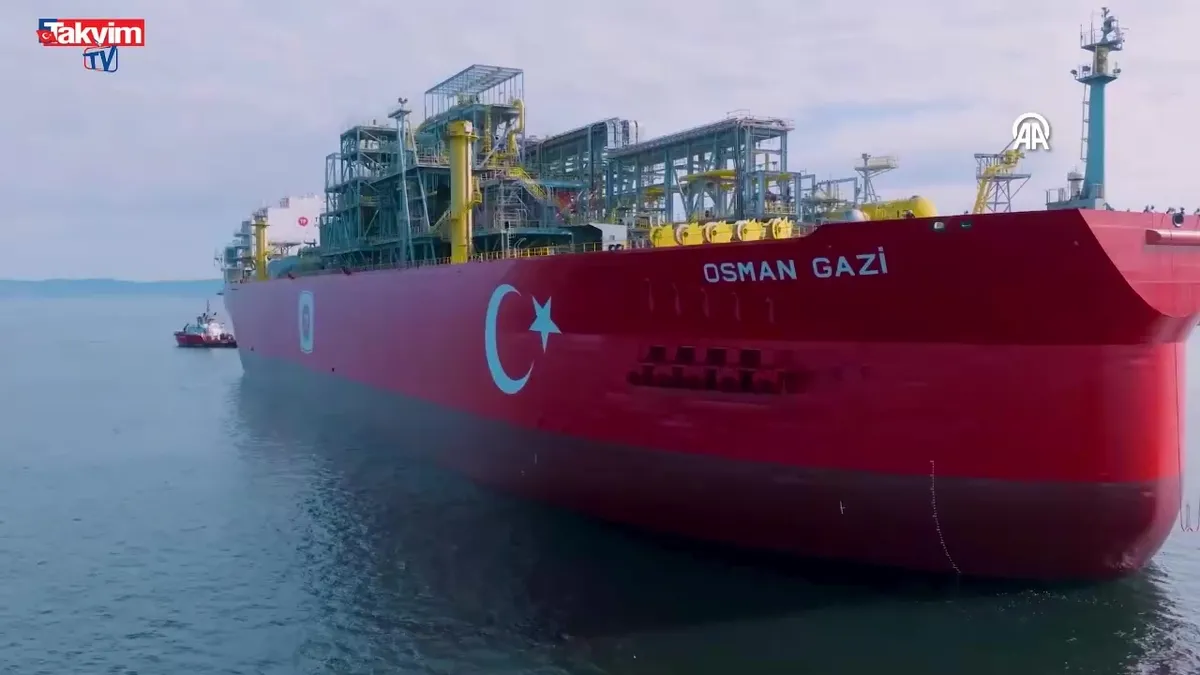 Yüzer platform "Osman Gazi" drone ile görüntülendi!