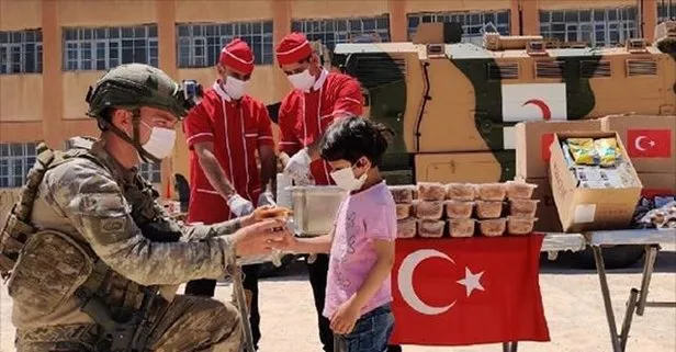 Mehmetçik'ten Barış Pınarı bölgesine yardım eli