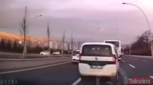 Yer: Ankara Pursaklar... Otoyolda makas cezasız kalmadı: 1627 TL ceza, ehliyete el koyma ve trafikten men... - 2