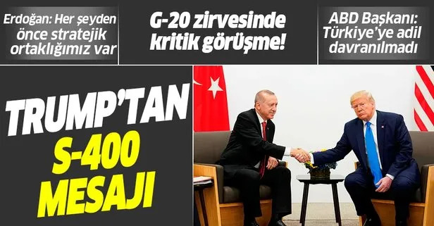 Son dakika haberi: G-20 zirvesinde kritik görüşme! Başkan Erdoğan ile Trump bir araya geldi