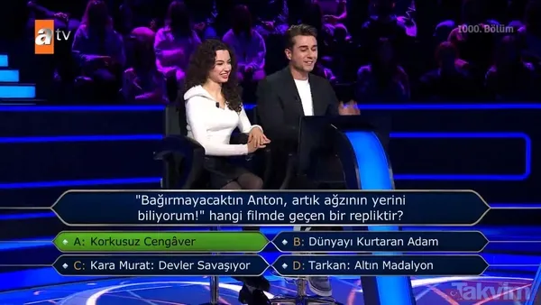 Kim Milyoner Olmak İster'de Kenan İmirzalıoğlu'ndan Yusuf Çim ve Feyza Sevil Güngör'ü pes ettiren 200 bin TL'lik 'TDK' sorusu - 20