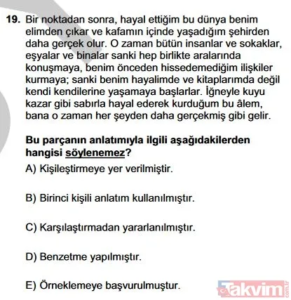 2019 YKS TYT soruları ve cevapları burada! Türkçe, Sosyal Bilimler, Matematik, Fen Bilimleri cevap anahtarı - 21