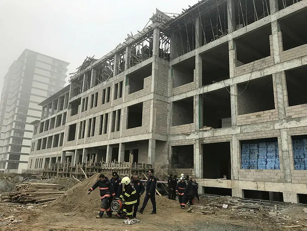 Son dakika: Ankara'da okul inşaatında iskele çöktü: Ölü ve yaralılar var-3