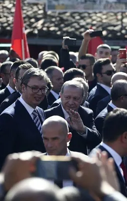 Cumhurbaşkanı Erdoğan'a Sırbistan'da sevgi seli