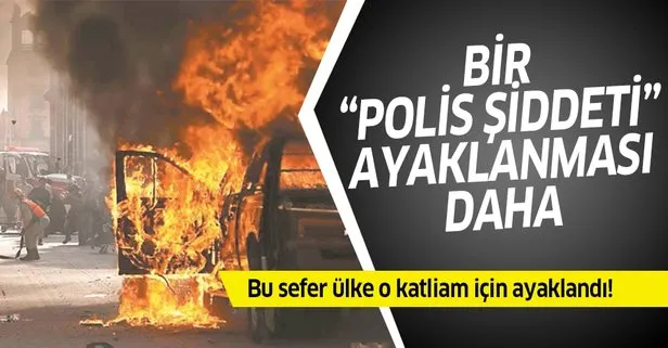 George Floyd vakasına benzer polis şiddeti protesto edildi
