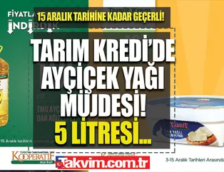 160 TL bile değil 150 TL altına düştü! ! Tarım Kredi 9 Aralık FİYAT LİSTESİ! Tarım Kredi'den 5 LT Ayçiçek yağına İNDİRİM müjdesi!