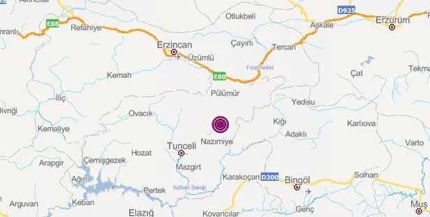 Tunceli Nazimiye'de deprem! Kandilli Rasathanesi son depremler...-1
