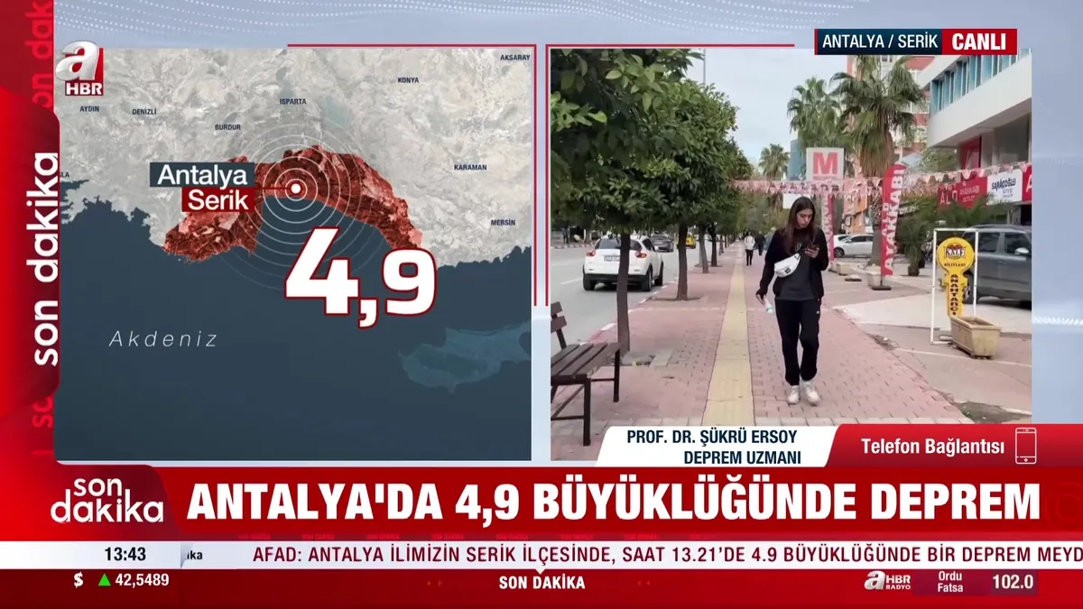 Antalya'da 4,9 büyüklüğünde deprem oldu! Uzmanlar A Haber'e konuştu