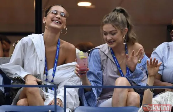 Gigi ve Bella Hadid kardeşler tribünü adeta podyuma çevirdi - 6
