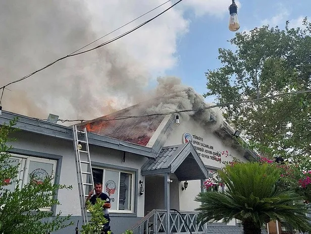 TSYD Adana Şubesi tesislerinde korkutan yangın-2