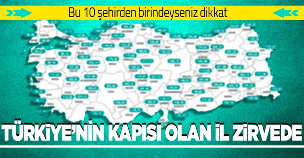 SON DAKİKA: 29 Ocak-4 Şubat arası illere göre haftalık vaka haritası