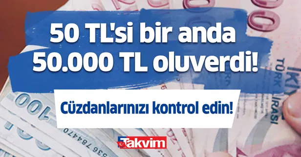 ATM'den emekli maaşını çekti ve servete kondu! 50 TL'si bir anda 50.000 TL oluverdi!