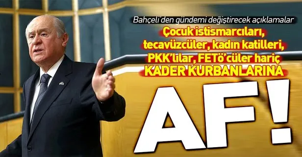 Devlet Bahçeli’den flaş af önerisi