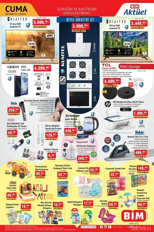 Ankastre set 3.999 TL, elektrikli bisiklet 6.499 TL... BİM 20 Ocak 2023 aktüel ürünler kataloğu tam FİYAT LİSTESİ! - 9