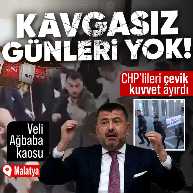 CHPnin Malatya kongresinde kavga: Devreye çevik kuvvet girdi