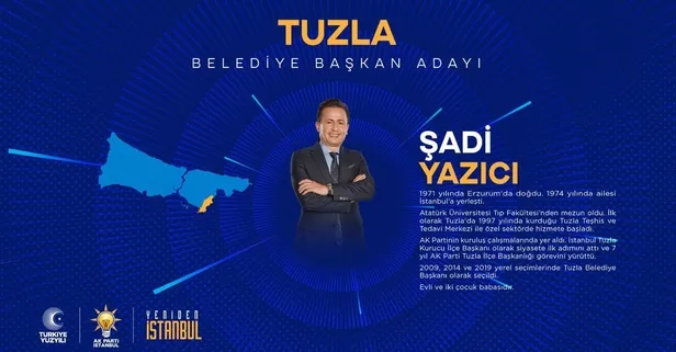 Şadi Yazıcı kimdir, kaç yaşında, nereli? İstanbul Tuzla Belediyesi AK Parti, MHP, CHP ve İYİ Parti başkan adayları kim oldu?
