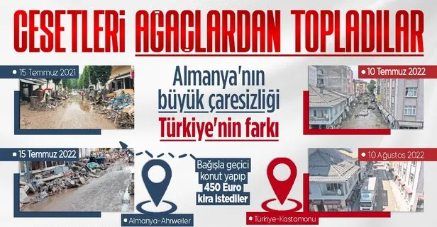 Afet sonrası Türkiye’de devlet yaraları hızla sardı! Almanya sel bölgesine çivi bile çakmadı 20 kişi intihar etti