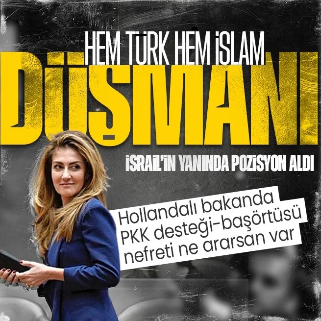 PKKlı teröristin kızı Hollanda Güvenlik ve Adalet Bakanı Dilan Yeşilgöz İsraili desteklediğini açıkladı