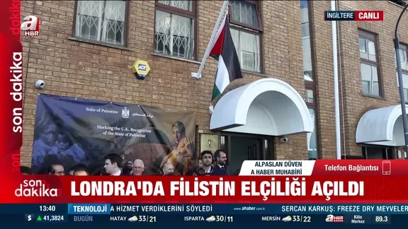 Londra'da Filistin elçiliği açıldı!