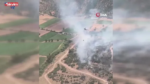 Milas'ta dumanlar yükseldi müdahale sürüyor