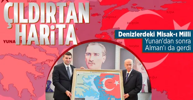 Bahçeli'ye hediye edilen harita Yunan'dan sonra Alman'ı da çıldırttı