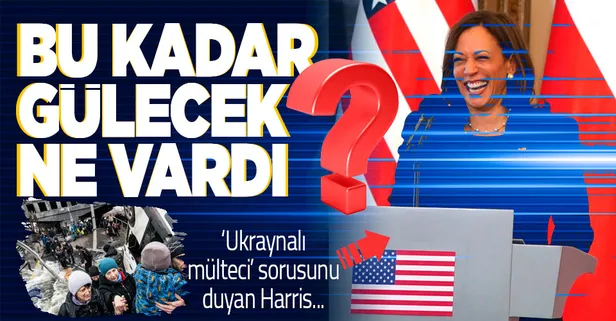 ABD Başkan Yardımcısı Harris'ten tepki çeken hareket! 'Ukraynalı mülteciler' sorusu sonrası kahkaha attı