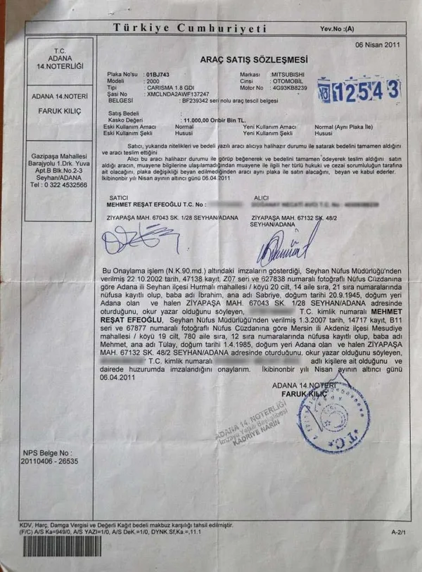 1644912277121.jpg Adana'da akılalmaz olay! 11 yıl önce 11 bin liraya aracını sattı! 605 bin lira ceza geldi-4