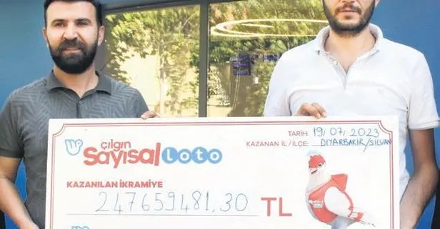 Çılgın Sayısal Loto Diyarbakır’ı vurdu! Makinaya attığı 20 lira sayesinde 247 milyon lira kazandı