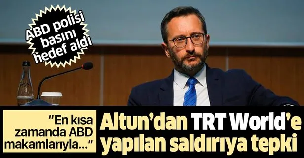 İletişim Başkanı Altun’dan TRT World yapımcısı Lionel Donovan’ın ABD’de saldırıya uğramasına tepki!